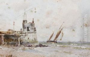Shipping Off The Coast by John Fraser