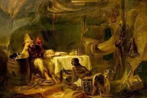 Robinson Crusoe And Man Friday by Alexander Snr Fraser