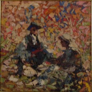 Personnage Assis by Dominique Frassati