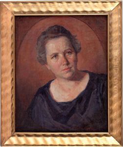 Damenportrait by August Frech
