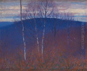 Sous Bois En Hiver, La Colline Bleue by Charles Frechon