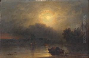 Tranquil River Landscape by John F Tennant