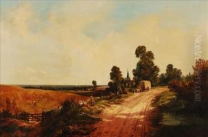 A Harvestlandscape by John F Tennant
