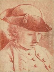Portrait D'un Jeune Garcon Portant Un Chapeau by Jean Martial Fredou
