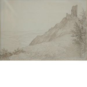 Ruins Of Drachenfels Castle, Northwestern Germany by Sara Anne Freeman Clarke