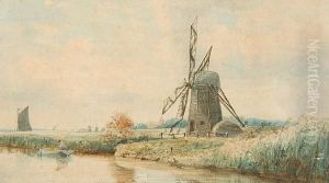 Broadland River Landscape by Will. Philip Barnes Freeman