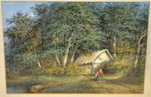 A Rural Lane With Two Figures by William Freeman