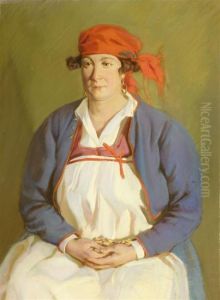 A Woman From Ticino With Chestnuts
