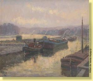 Lever De Soleil Sur Un Bord De Meuse