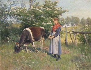 The Milkmaid by Oskar Frenzel