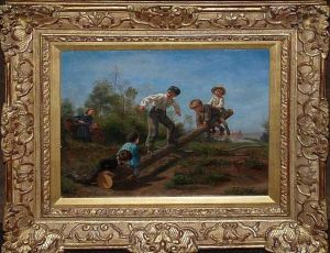 Kids Ona See-saw by Edouard Frere