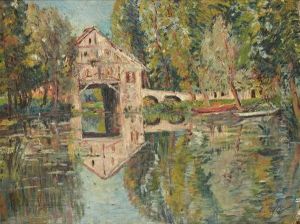Le Vieux Moulin De Douve Pre Torcy by Edouard Frere