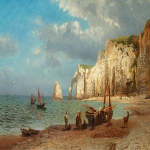 View Of The Cliffs At Etretat In Normandy