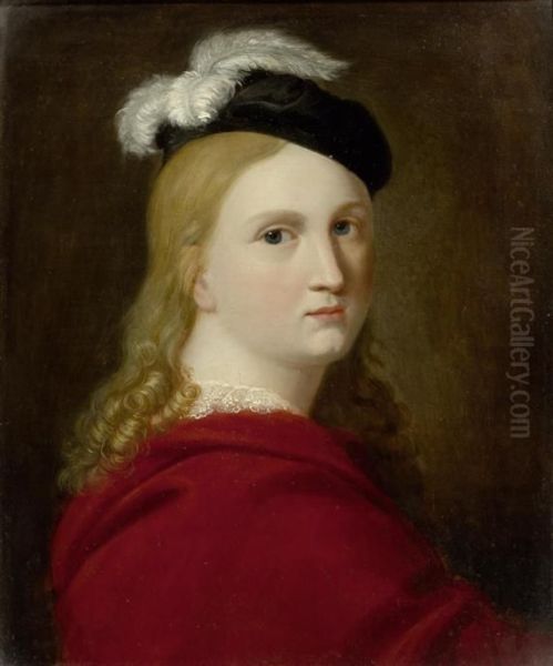 Portrait Of A Man And A Lady In A Feathered Hat - view 1