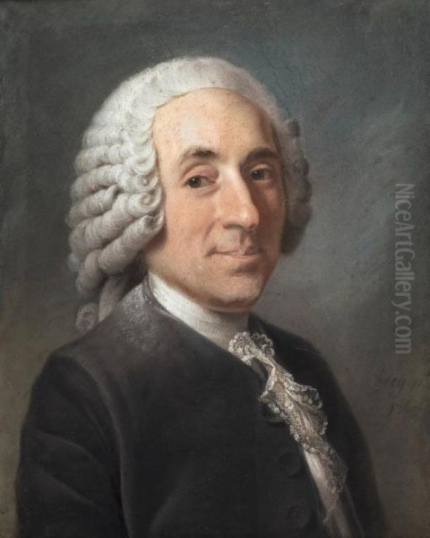 Portrait De Jean-baptiste-francois Durey De Bourneville-mesnieres [ ; Portrait Of Jean-baptiste-francois Durey De Bourneville-mesnieres ; Signed And Dated Lower Right ; Pastel On Paper] - view 1