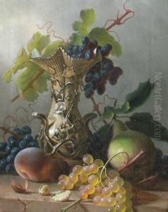 Stilleben Mit Trauben, Birne, Pfirsich Und Gefas by Friederike Frey