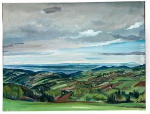 Hugelige Landschaft by Max Frey