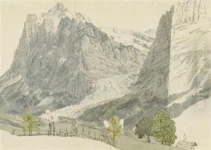 The Wetterhorn With The Grindelwald Glacier by Samuel Frey