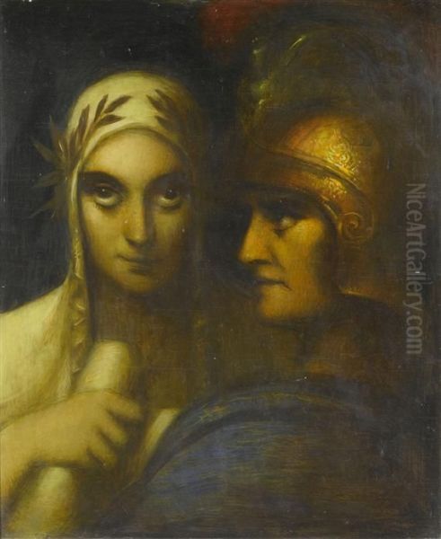 Clio, Muse Of History, With Warrior - view 1