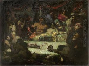 Oriental Scene by Adolf Frey-Moock