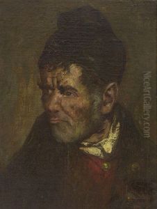 Bildnis Eines Mannes Mit Schwarzer Kappe by Adolf Frey-Moock