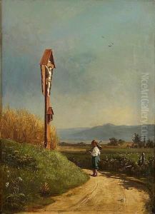 Boy On A Country Road by Conrad Freyberg