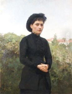 Portrait De Jeune Femme Sur Fond Depaysage
