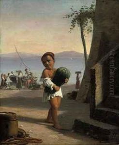 Unloading Provisions On The Quay, Capri