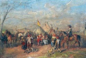 Scena Rodzajowa Z Czasow Historycznych by August M. Friedlander