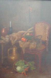 Still Life With Dead Game By A Chair by Camilla Friedlander