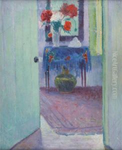 Interior With Flowers by Arnold Aaron Friedman