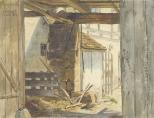 Stallung In Doberzeit by Gustav Adolf Friedrich