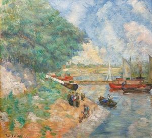 Surveying Works In A Harbour Of The River Elbe