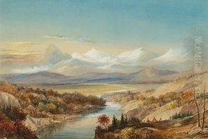 Distant View Of The Rocky Mountains by Washington F. Friend
