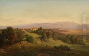 Gebirgslandschaft. by Wilhelm Fries
