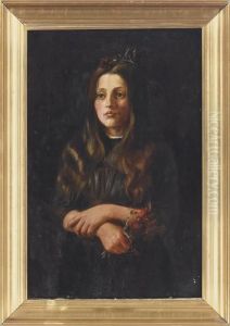 Portrait Of Ruth With A Posy by Achton Friis