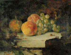 Still Life With Grapes And Peaches by Frederick Trapp Friis