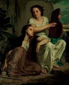 Jeunes Femmes A La Harpe