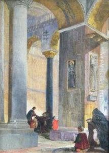 The Interior Of A Venetian Church by Alfred Downing Fripp