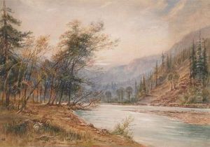 Cheakamus River, B.c. by Thomas William Roberts