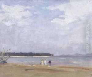 Figures In A Landscape by Thomas William Roberts