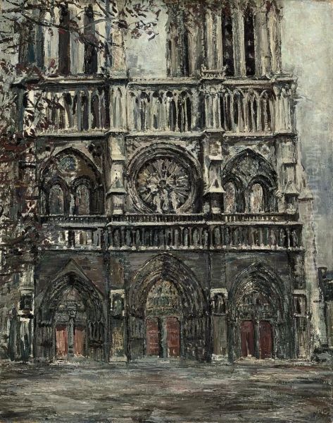 Entrance Of Notre Dame, Paris - view 1