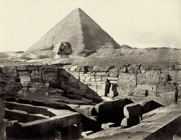 The Great Pyramid And Excavated Temple - view 1