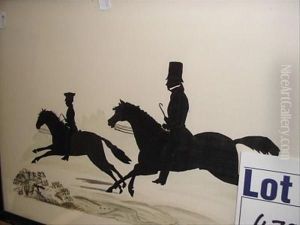 Watercolour And Chalkthe Riding Lesson