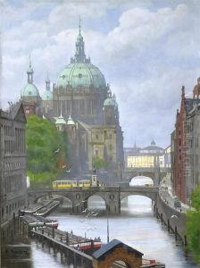 Ansicht Von Berlin Mit Blick Auf Dom.