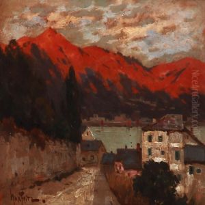 View Of San Michele Near Porto Fino by Max Fritz