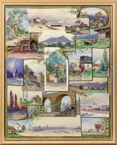 Trompe-l'oeil-bild Mit Ansichten by Max Fritz