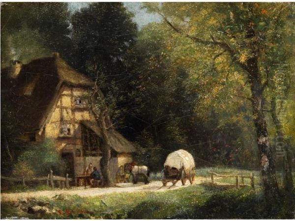 Die Rast Vor Dem Bauernhaus - view 1