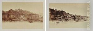 Quais De Saone Au Nord De Lyon Vers 1850/55.