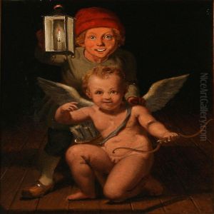 A Gnome Lights The Way For Cupid by Lorenz Frolich